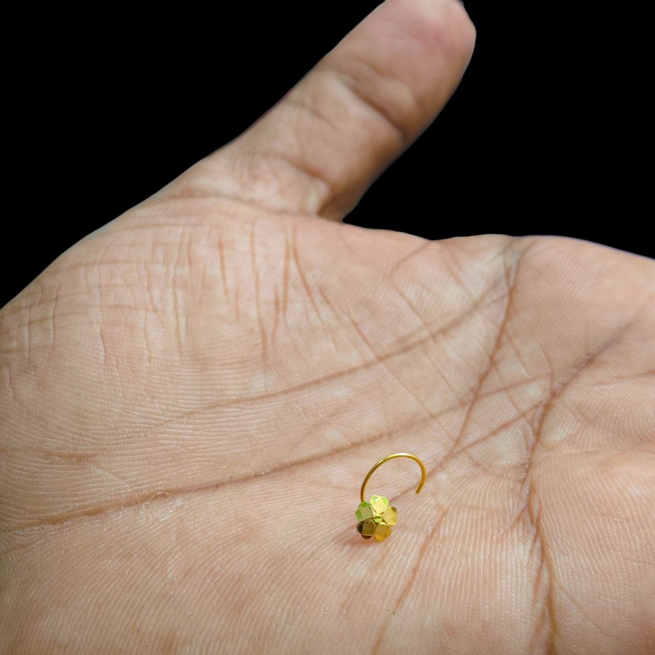 GOLD NOSEPIN- BIS CERTIFIED HUID HALLMARK 375 9KT GOLD NOSEPIN 1 PIECE FOR WOMEN (FOR REGULAR USE). SOLD ON MRP.