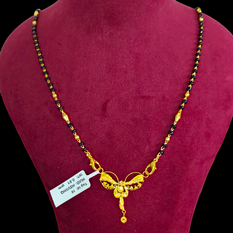 GOLD PENDANT- WGT: 0.810 GM APPROX 22KT HUID HALLMARK GOLD PENDANT MANGALSUTRA 1 PIECE WITH TASSEL.