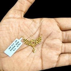 GPM9K- (WGT: 0.520 GM APPROX) BIS CERTIFIED HUID HALLMARK 375 9KT GOLD PENDANT FOR WOMEN 1 PIECE WITH FREE MANGALSUTRA & TASSEL. (MQ49L8)