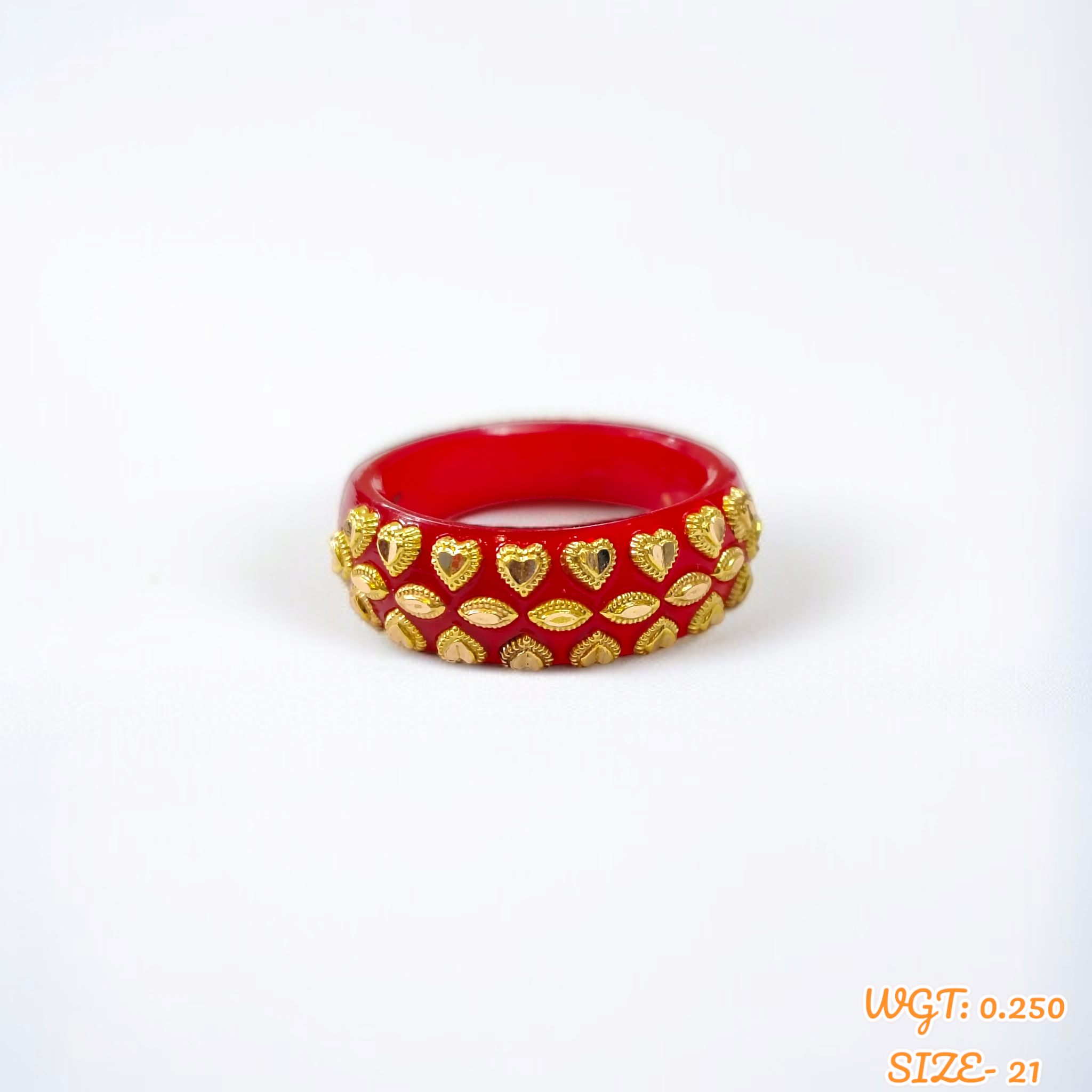 (GPR) TRJ (SIZE: 21) WGT: 0.250 GM APPROX KDM GOLD POLA RING FOR WOMEN 1 PIECE FOR GIFT (SOLD ON MRP)