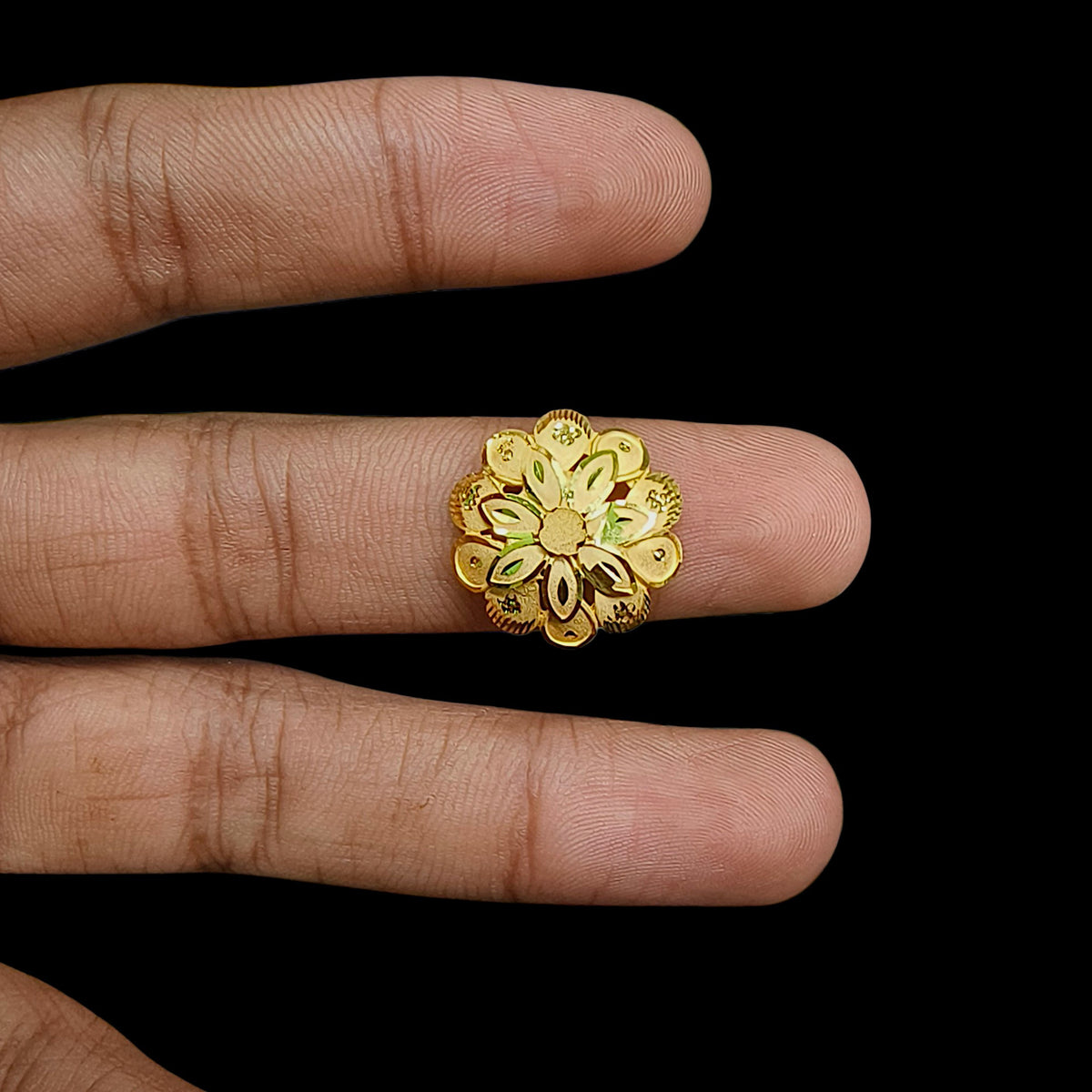 LADIES RING (IX872V)-(SIZE: ADJUSTABLE ) WGT: 1.560 GM APPROX BIS CERTIFIED HUID HALLMARK 375 9KT GOLD RING FOR WOMEN 1 PIECE.