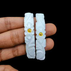 GSB9K- (V7Z1KP)-(EFZPUE) (SIZE:23) (WGT: 0.330 GM APPROX) BIS CERTIFIED HUID HALLMARK 375 9KT GOLD SAKHA BADHANO 1 PAIR FOR WOMEN NOT FOR REGULAR USE.