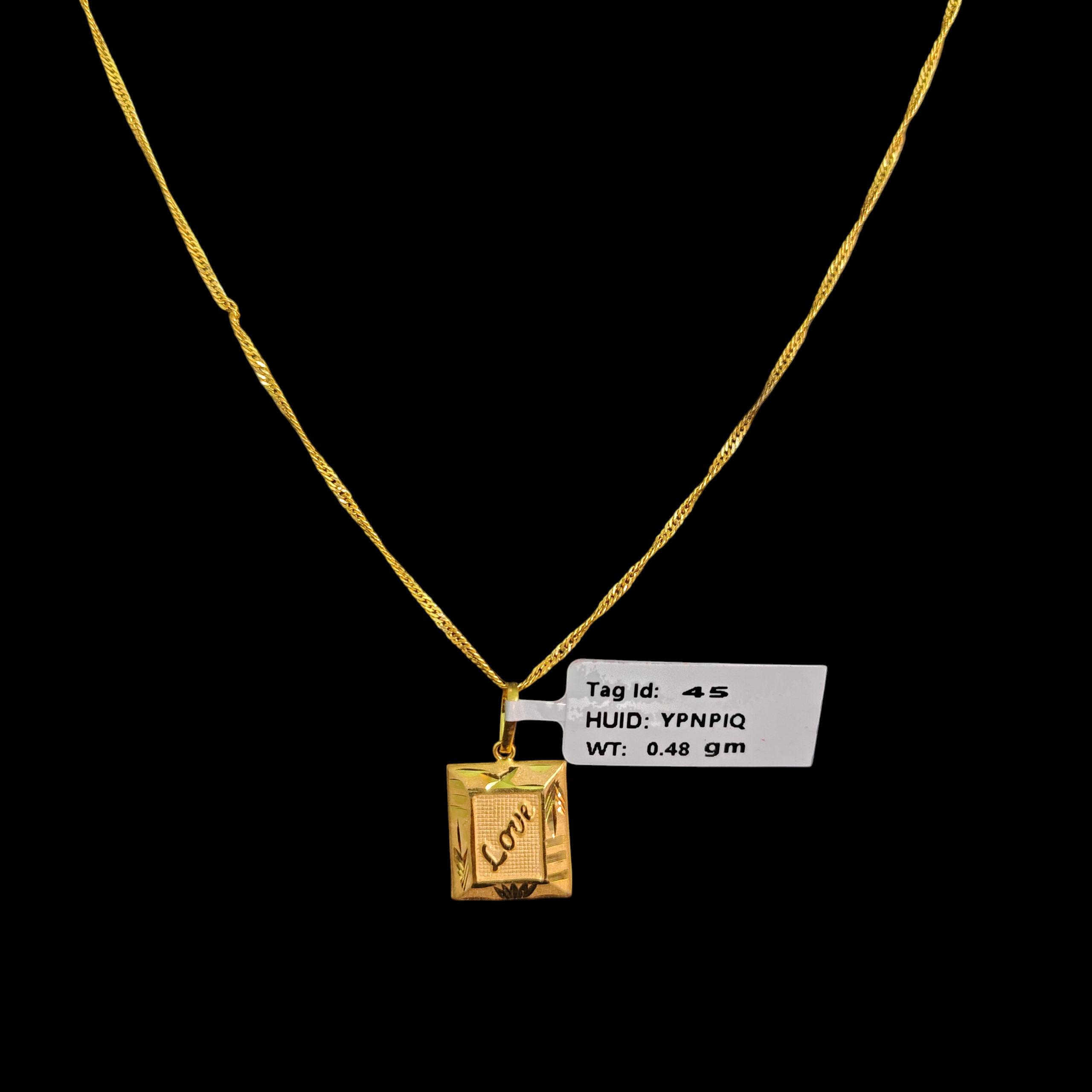 GOLD LOCKET BOYS- WGT: 0.480 GM APPROX BIS CERTIFIED HUID HALLMARK 9KT GOLD LOCKET FOR MEN 1 PIECE. (CHAIN NOT INCLUDED).