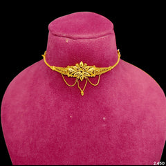 GCN9K- (EIKRDJ) (WGT: 2.450 GM APPROX) BIS CERTIFIED HUID HALLMARK 375 9KT GOLD CHOKER 1 PIECE FOR WOMEN.