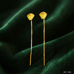 GOLD SUIDHAGA- (WGT: 1.130 GM APPROX) BIS CERTIFIED HUID HALLMARK 9KT GOLD SUIDHAGA EARRINGS (1 PAIR) FOR WOMEN.