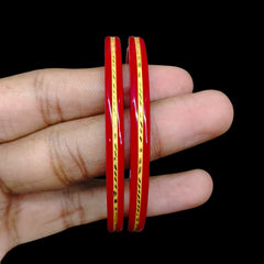 GPB22K- (M8Z7PA)-(3T8WRS)-(SIZE-28) WGT: 0.920 GM APPROX BIS CERTIFIED HUID HALLMARK 916 22KT GOLD POLA BADHANO 1 PAIR FOR WOMEN.