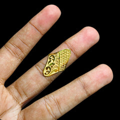 LADIES RING- (SIZE: 15) WGT: 0.830 GM APPROX BIS CERTIFIED HUID HALLMARK 9KT GOLD FINGER RING FOR WOMEN 1 PIECE(32SM6I)