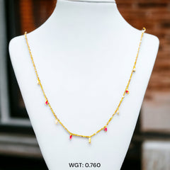 VIRAL TOFU CHAIN (GCS) TRJ WGT: 0.760 GM APPROX HUID HALLMARK 18KT GOLD SELI CHAIN 1 PIECE 17 INCH (FOR SPECIAL GIFT ONLY)NOT FOR DAILY USE.(SOLD ON MRP)