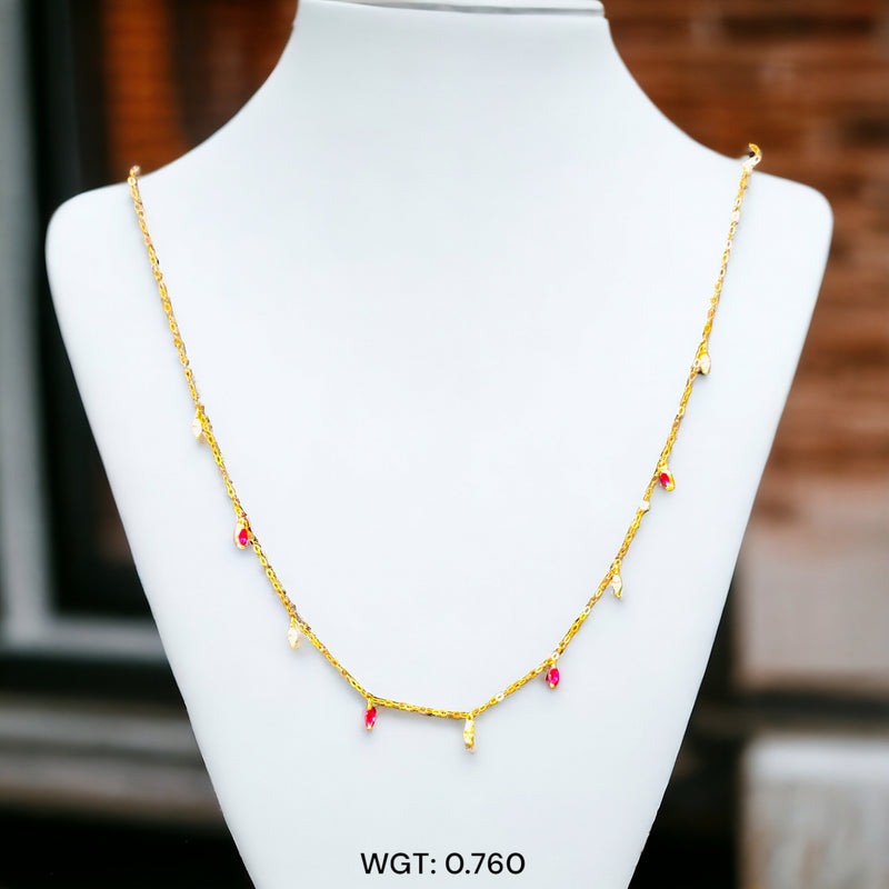 VIRAL TOFU CHAIN (GCS) TRJ WGT: 0.760 GM APPROX HUID HALLMARK 18KT GOLD SELI CHAIN 1 PIECE 17 INCH (FOR SPECIAL GIFT ONLY)NOT FOR DAILY USE.(SOLD ON MRP)