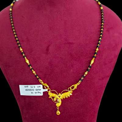 GOLD PENDANT- WGT: 0.750 GM APPROX 22KT HUID HALLMARK GOLD PENDANT MANGALSUTRA 1 PIECE WITH TASSEL.