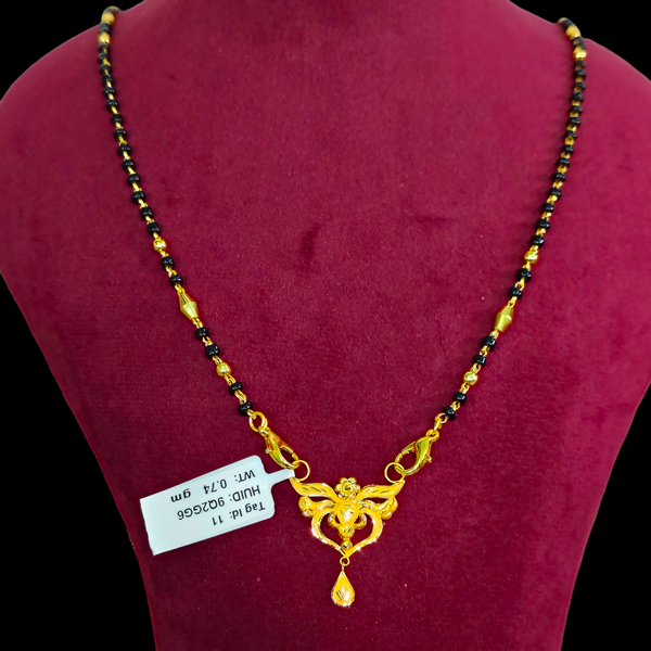 GOLD PENDANT- WGT: 0.740 GM APPROX 22KT HUID HALLMARK GOLD PENDANT MANGALSUTRA 1 PIECE WITH TASSEL.