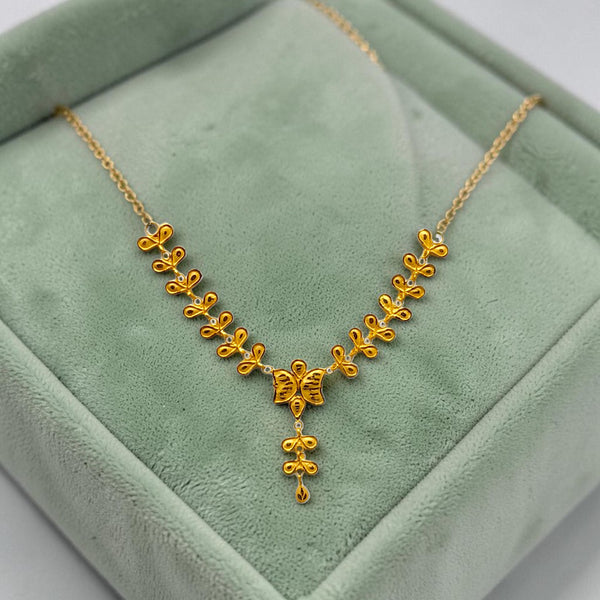 GOLD NECKLACE- (CR5FZ3)-(WGT: 1.874 GM APPROX) BIS CERTIFIED HUID HALLMARK 375 9KT GOLD NECKLACE 1 PIECE FOR WOMEN WITH FREE ADJUSTABLE TASSEL.