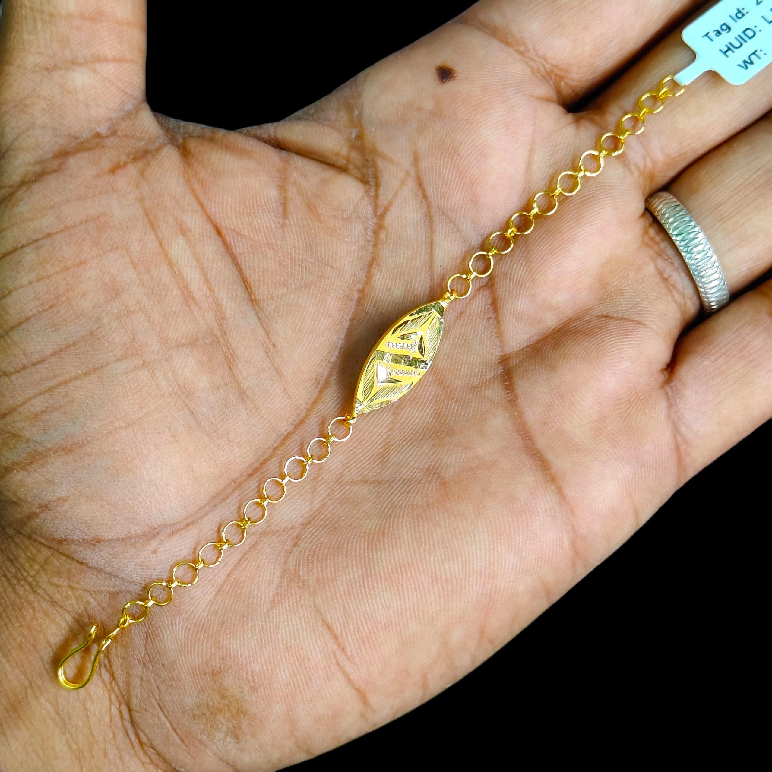 GOLD BABY WRISTLET- BIS CERTIFIED WGT: 1.460 GM APPROX HUID HALLMARK 22KT GOLD WRISTLET 1 PIECE FOR BABY.