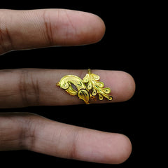 LADIES RING- (EM4HWT) (SIZE: 14) (WGT: 0.890 GM APPROX) BIS CERTIFIED HUID HALLMARK 9KT GOLD FINGER RING FOR WOMEN 1 PIECE