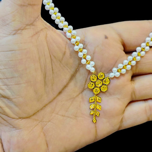 (GMP22) BIS CERTIFIED WGT: 0.730 GM APPROX HUID HALLMARK 916 22KT GOLD MOTI PENDANT 1 PIECE FOR YOUR BEAUTIFUL WIFE.