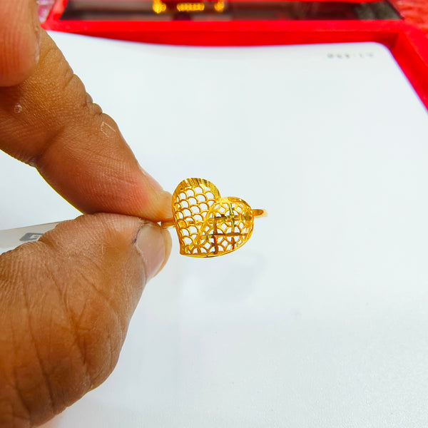 (TURKISH COLLECTION) SIZE:13 (WGT: 1.820 GRAM APPROX) BIS CERTIFIED HUID HALLMARK 916 22KT GOLD FINGER RING FOR WOMEN 1 PIECE (IMPORTED GOLD JEWELLERY).