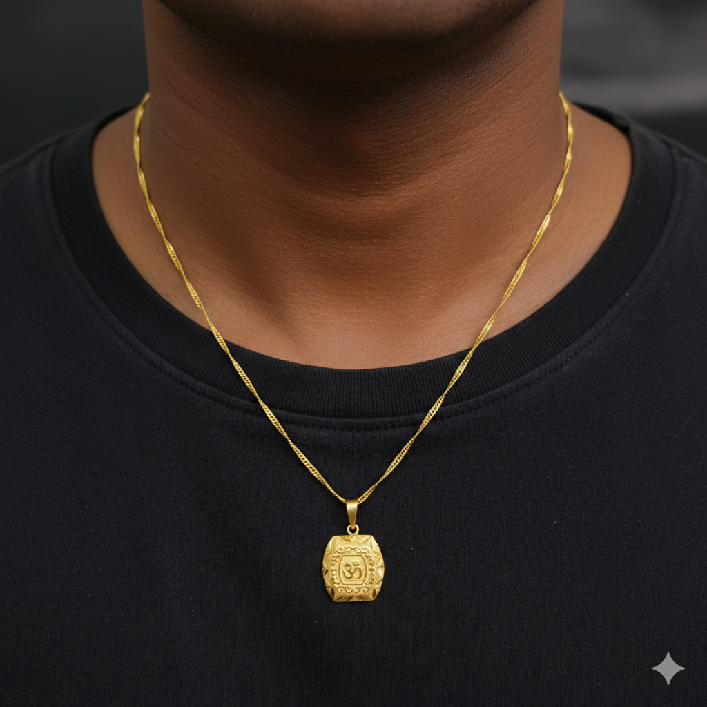 GOLD LOCKET BOYS- WGT: 0.420 GM APPROX BIS CERTIFIED HUID HALLMARK 9KT GOLD LOCKET FOR MEN 1 PIECE. (CHAIN NOT INCLUDED).