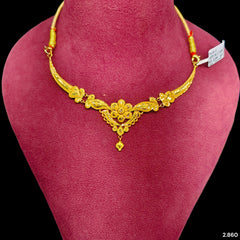 GCN22K- (8LV3DF)-(WGT: 2.860 APPROX) BIS CERTIFIED HUID HALLMARK 916 22KT GOLD NECKLACE 1 PIECE WITH FREE ADJUSTABLE TASSEL FOR WOMEN.