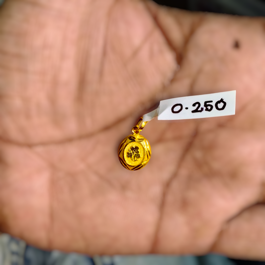 (GLKD) LOCKET WGT: 0.250 GM APPROX KDM GOLD LOCKET 1 PIECE (50 TONCH) WITH ADJUSTABLE TASSEL FOR GIFTING PURPOSE (CHAIN NOT INCLUDED).