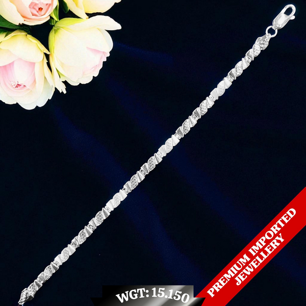 (ITALIAN IMPORTED JEWELLERY) BIS CERTIFIED HALLMARK 925 SILVER WRISTLET WGT: 15.150 GRAM 8.5