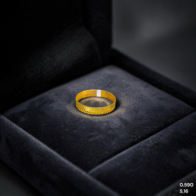 LADIES RING- (DP3VTR)-(SIZE: 16) WGT: 0.590 GM APPROX BIS CERTIFIED HUID HALLMARK 9KT GOLD THUMB RING FOR UNISEX 1 PIECE.