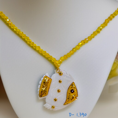 (GPM) TRJ WGT: 1.390 GM APPROX HUID HALLMARK 22KT GOLD MOTI PENDANT 1 PIECE.