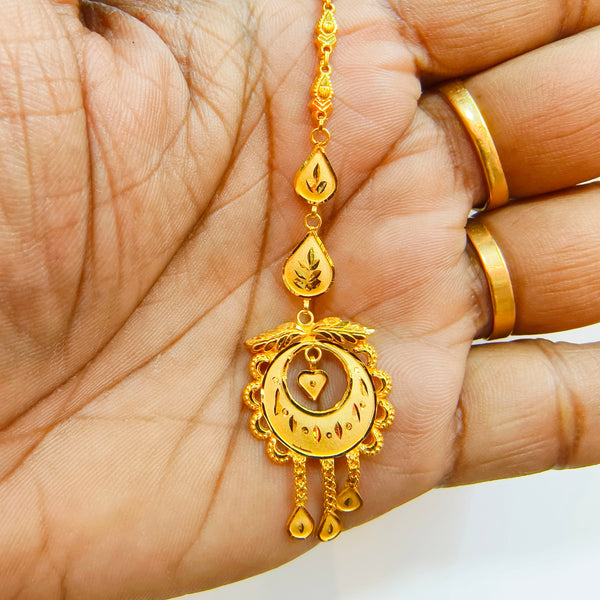 BIS CERTIFIED WGT: 2.550 GM APPROX HUID HALLMARK 916 22KT GOLD TICKLY (MANGTIKA) 1 PIECE FOR MARRIAGE.