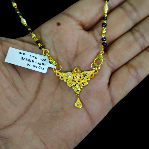 GOLD PENDANT- WGT: 0.810 GM APPROX 22KT HUID HALLMARK GOLD PENDANT MANGALSUTRA 1 PIECE WITH TASSEL.
