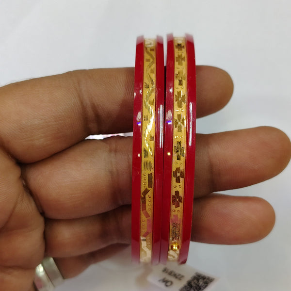 (GSP) TRJ TC6CR1(SIZE: 26) WGT: 1.500 GM APPROX 22KT HUID HALLMARK GOLD POLA BANGLES 1 PAIR DESIGN FOR REGULAR USE.