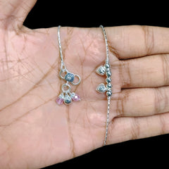 SILVER PAYEL- (A33) (WGT: 14.300 GM APPROX) 625 SILVER PAYEL (ANKLET) 1 PAIR LENGTH: 10