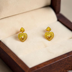 GOLD TOPS- (FRP4DT)-(5M1NQF) (WGT: 1.200 GM APPROX) BIS CERTIFIED HUID HALLMARK 375 9KT GOLD TOPS 1 PAIR BEST FOR MARRIAGE GIFT.