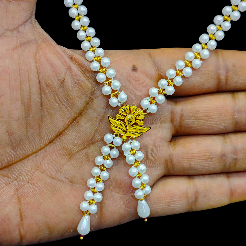 GMP22K- BIS CERTIFIED WGT: O.670 GM APPROX HUID HALLMARK 916 22KT GOLD MOTI TIE CHAIN 1 PIECE FOR WOMEN.