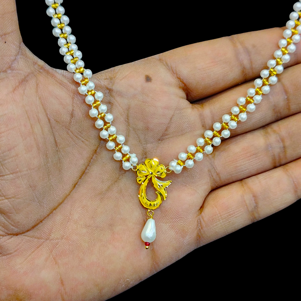 GOLD PENDANT- (GMP22) WGT: 0.520 GM APPROX CERTIFIED BIS HUID HALLMARK 916 22KT GOLD MOTI PENDANT 1 PIECE FOR WOMEN.