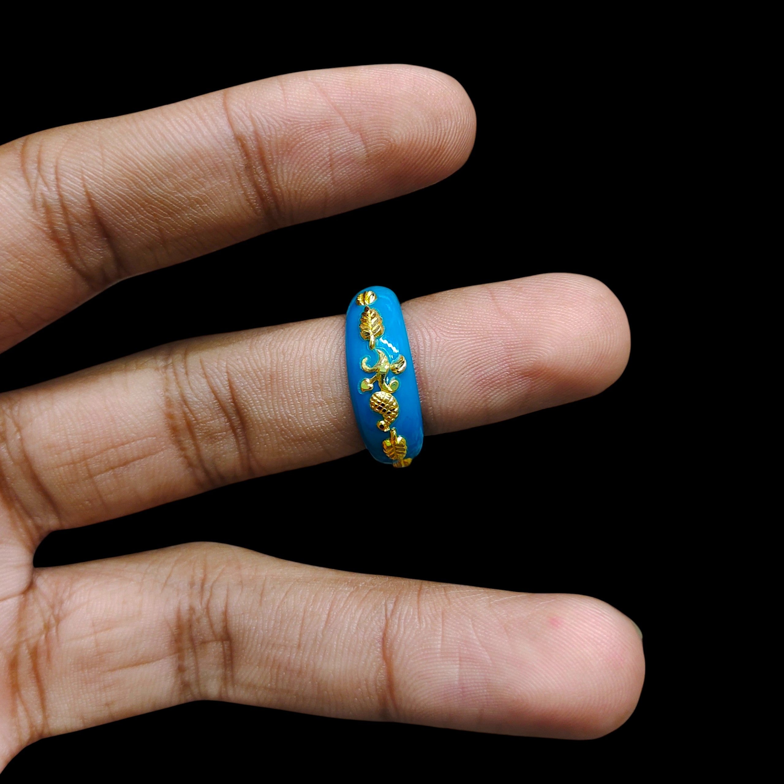 POLA RING-SIZE 11 (WGT: 0.200 GM APPROX) CERTIFIED BIS HALLMARK 916 22KT GOLD POLA RING 1 PIECE (BEST FOR DAILY WEAR OR GIFTING YOUR LOVE ONE).