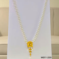 RAJLAXMI WGT: 1.220 GM APPROX HUID HALLMARK 22KT GOLD MOTI SITAHAR 1 PIECE WITH ADJUSTABLE TASSEL.
