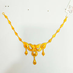 BIS CERTIFIED WGT: 3.010 GM APPROX HUID HALLMARK 22KT 916 GOLD NECKLACE CHOKER 1 PIECE FOR WOMEN.