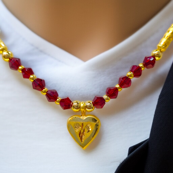 ANTI LOVE DESIGN (WGT: 0.170 GM APPROX)(NON HALLMARK) KDM GOLD LOCKET 1 PIECE WITH TASSEL (50 TONCH) BEST FOR GIFT IN MARRIAGE.