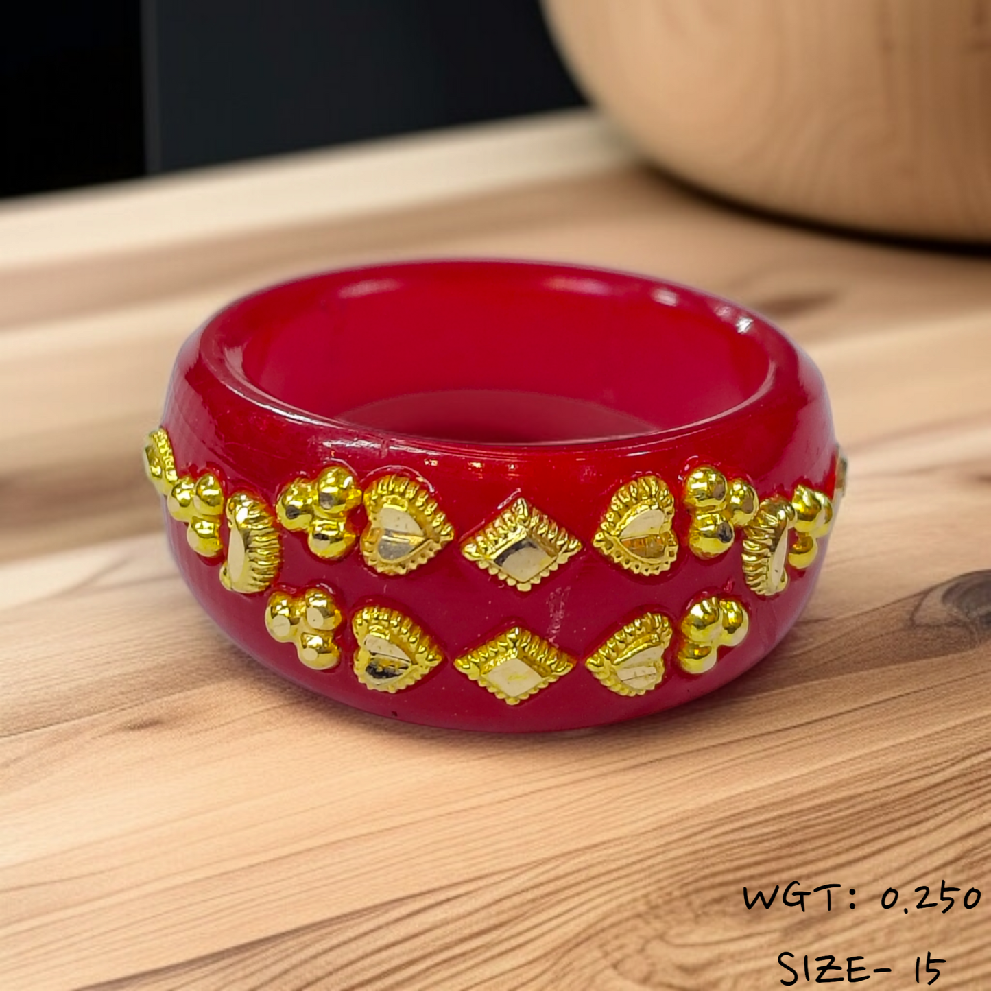 (GPR) TRJ (SIZE: 15) WGT: 0.250 GM APPROX (50 TONCH) KDM GOLD POLA RING FOR WOMEN 1 PIECE FOR GIFT (SOLD ON MRP)