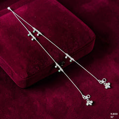 SILVER PAYEL- (A21) (WGT: 11.800 GM APPROX) 625 SILVER PAYEL (ANKLET) 1 PAIR LENGTH: 10