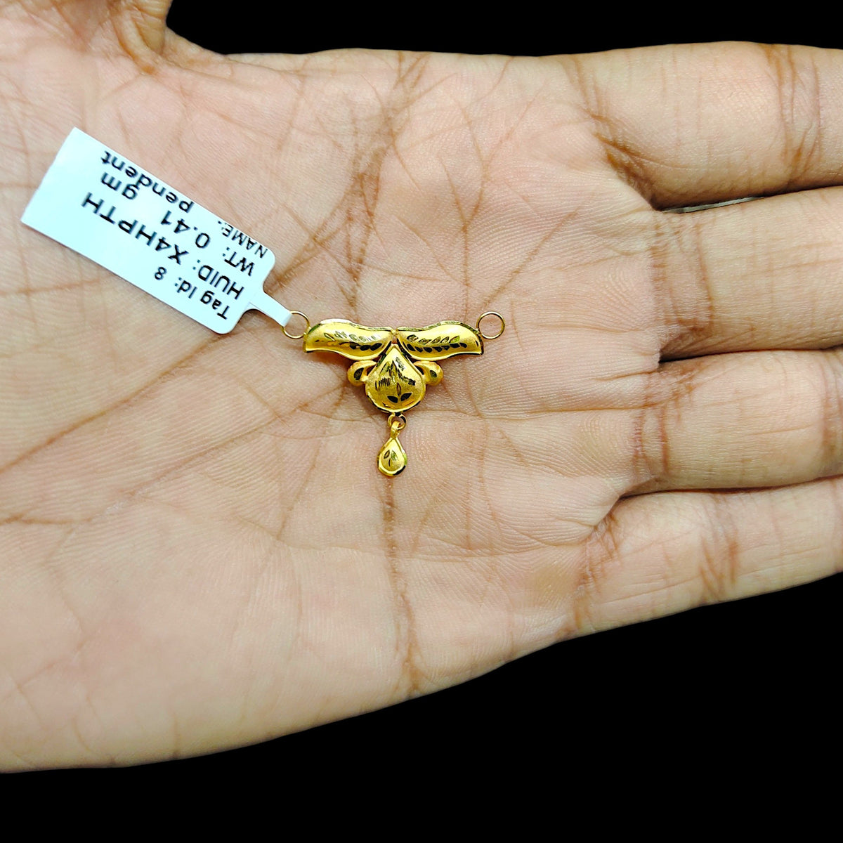 GPM9K- (WGT: 0.410 GM APPROX) BIS CERTIFIED HUID HALLMARK 375 9KT GOLD PENDANT FOR WOMEN 1 PIECE WITH FREE MANGALSUTRA & TASSEL. (X4HPTH)