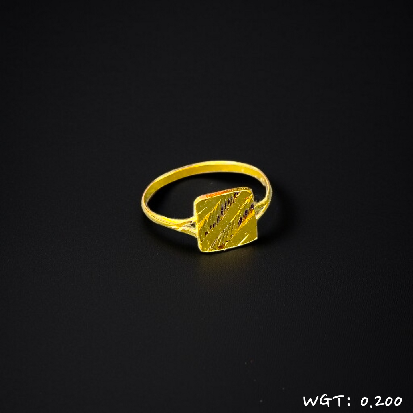 TRJ WGT: 0.200 GM APPROX KDM GOLD BABY FINGER RING 1 PIECE FOR RICE CEREMONY & BIRTHDAY.