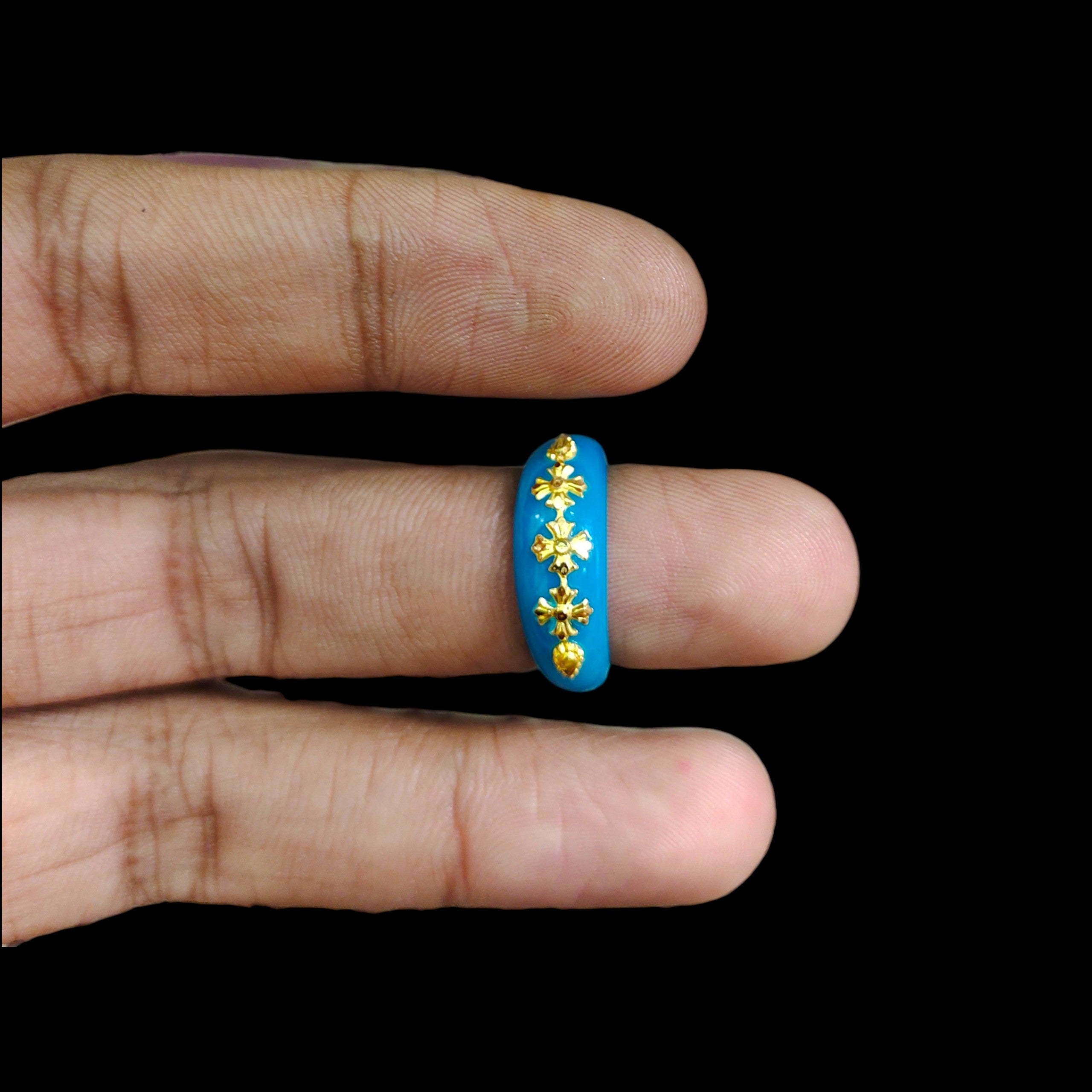 POLA RING-SIZE 9 (WGT: 0.150 GM APPROX) CERTIFIED BIS HALLMARK 916 22KT GOLD POLA RING 1 PIECE (BEST FOR DAILY WEAR OR GIFTING YOUR LOVE ONE).