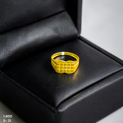 GENTS RING- TRJ (SIZE:21) WGT: 1.400 GM APPROX BIS CERTIFIED HUID HALLMARK 375 9KT GOLD FINGER RING FOR MEN 1 PIECE.(8774YM)