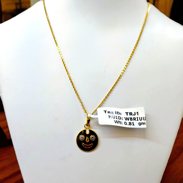 (GL22) JAGANNATH LOCKET WGT: 0.810 GM APPROX BIS CERTIFIED HUID HALLMARK 916 22KT GOLD LOCKET 1 PIECE FOR UNISEX (CHAIN NOT INCLUDED).