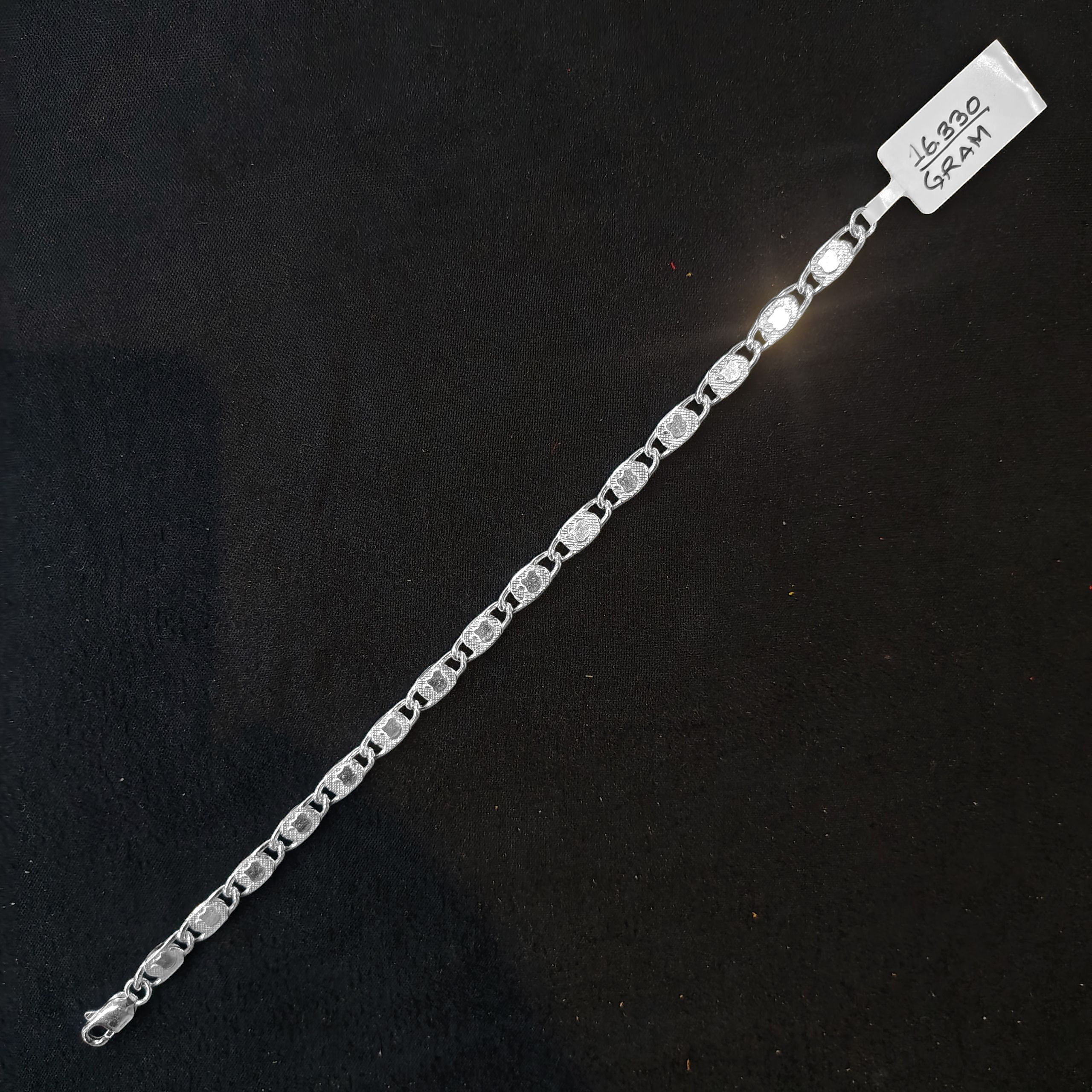 (SWL) RAJLAXMI 625 SILVER WRISTLET WGT: 16.330 GRAM 8.5" INCH FOR UNISEX 1 PIECE (REGULAR USE)