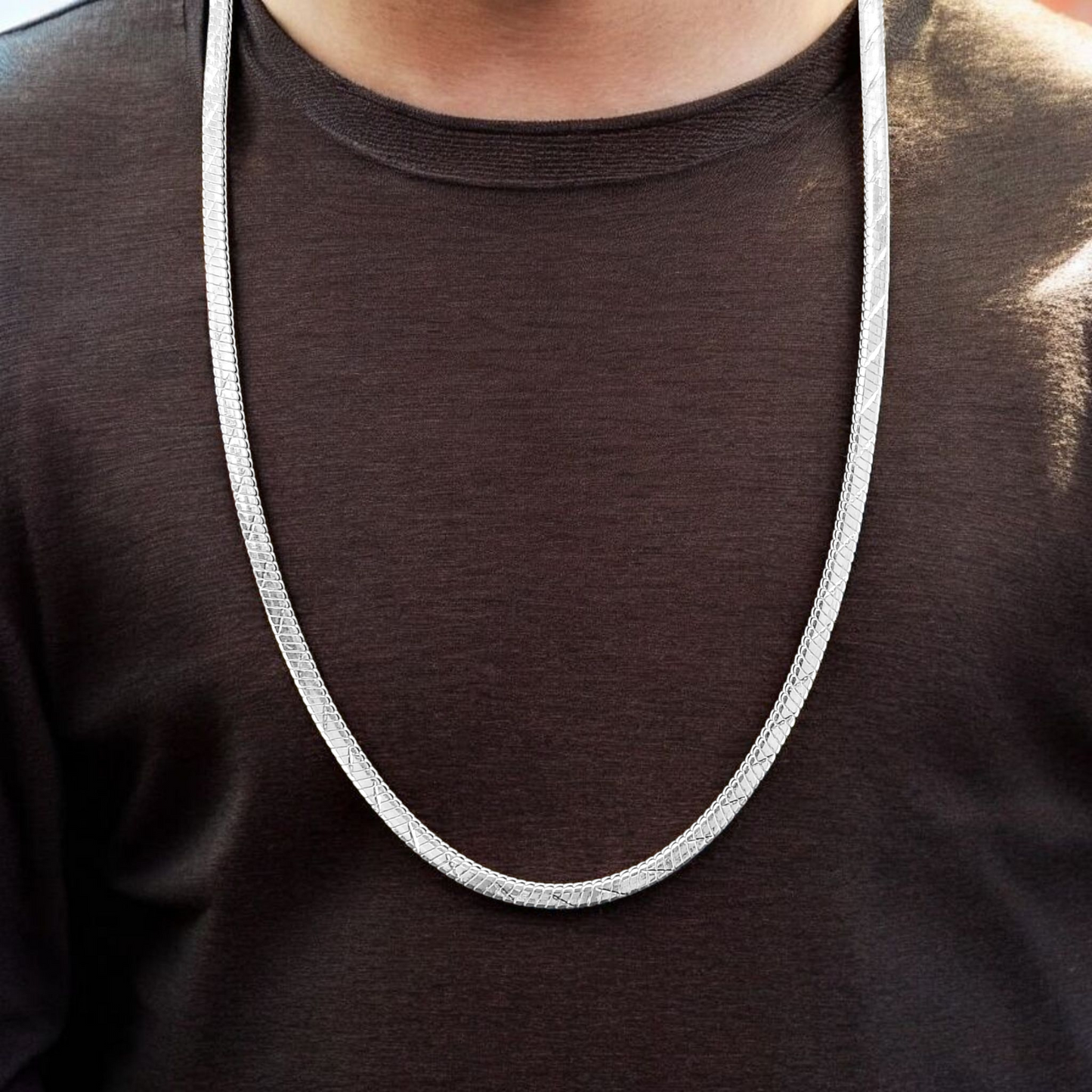 (SLCN) SILVER CHAIN 21 INCH - 625 SILVER CHAIN WGT: 20.500 GM APPROX 1 PIECE (UNISEX DESIGN) FOR MEN AND WOMEN.