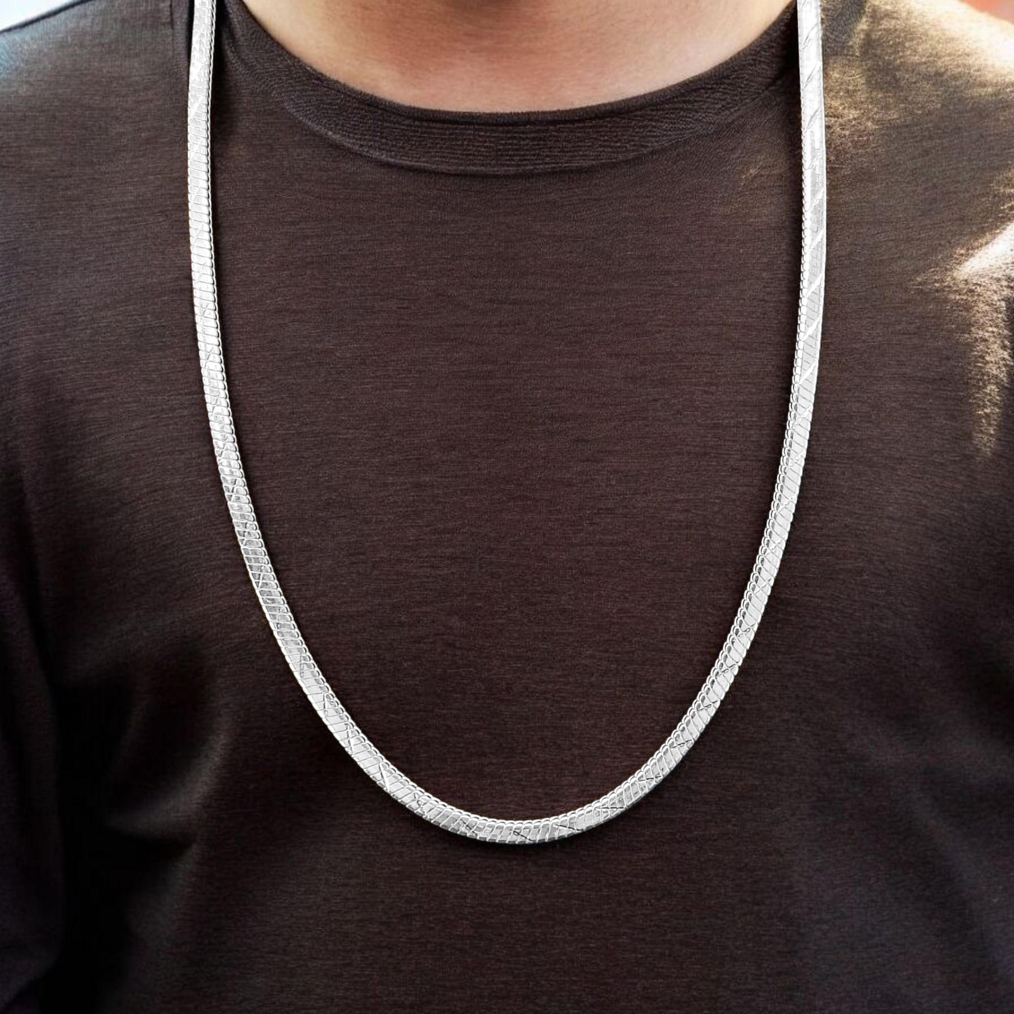 (SLCH) SILVER CHAIN 21 INCH - 625 SILVER CHAIN WGT: 20.500 GM APPROX 1 PIECE (UNISEX DESIGN) FOR MEN AND WOMEN.