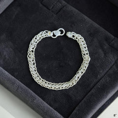 SILVER WRISTLET- (A10) (WGT:15.100 GM APPROX) 625 SILVER WRISTLET FOR MEN 8