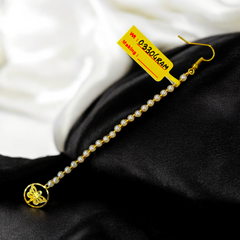DURGA PUJO OFFER- GOLD TICKLY- TRJ WGT: 0.330 GM APPROX 18KT HUID HALLMARK GOLD MOTI TICKLY (MANGTIKA) 1 PIECE FOR MARRIAGE.