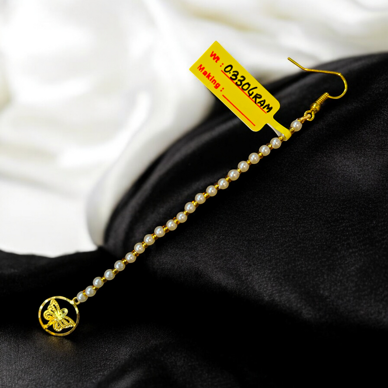 DURGA PUJO OFFER- GOLD TICKLY- TRJ WGT: 0.330 GM APPROX 18KT HUID HALLMARK GOLD MOTI TICKLY (MANGTIKA) 1 PIECE FOR MARRIAGE.